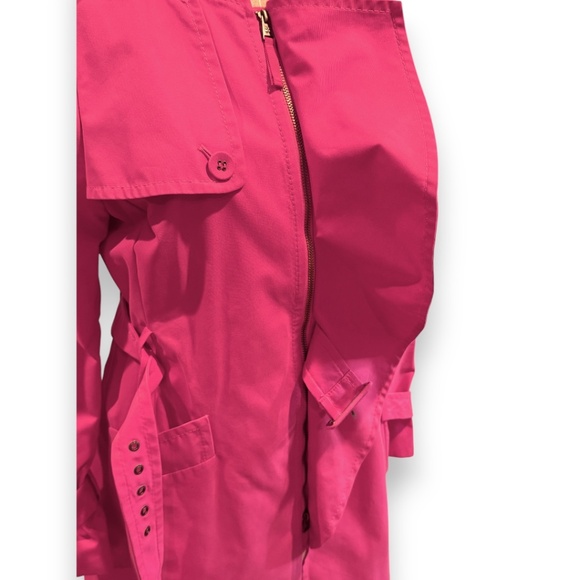 BCBGMAXAZRIA Raspberry Pink Belted Trench Coat – Size M - Picture 9 of 12